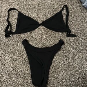 Black Triangle Bikini Set